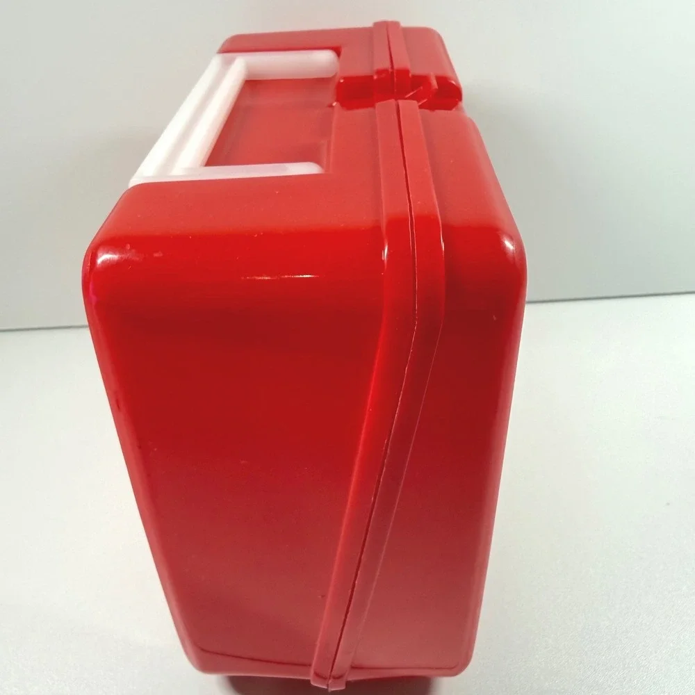 POCAHONTAS Vintage 1990s Disney Red Plastic Lunch Box Thermos Meeko Flit 90s Kid
